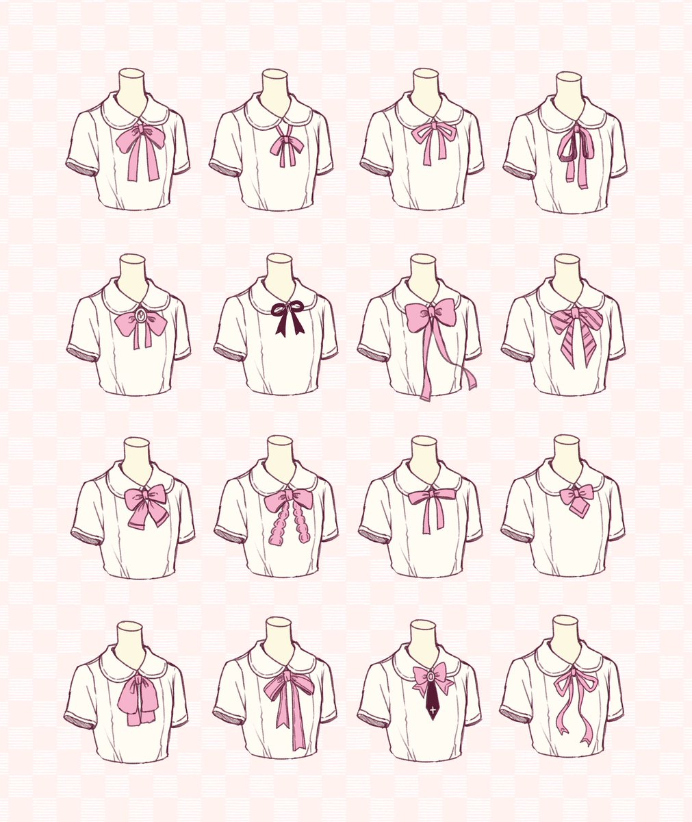 「可愛いリボンのデザイン集? 」|佐倉おりこ🍀ぬり絵本5/10発売🎨 ｺﾐﾃｨｱ144【く13b】のイラスト
