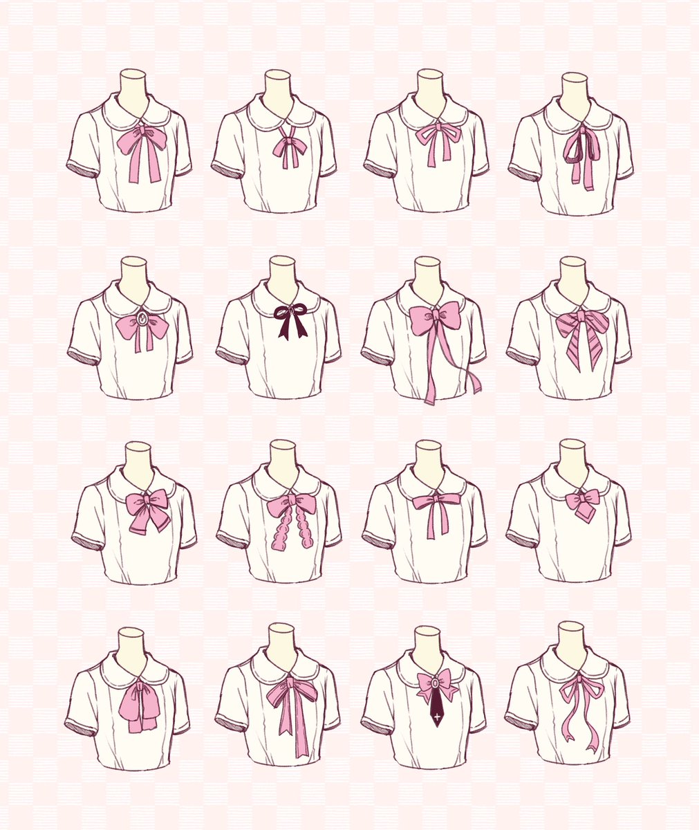 pink bow shirt bow pink ribbon short sleeves white shirt ribbon  illustration images