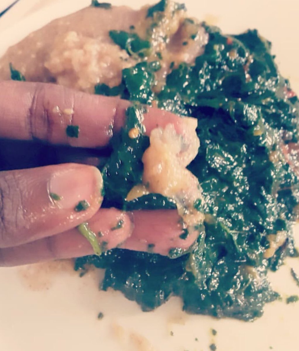 carolinekere's tweet photo. My late Lunch: Karibuni lakini msile. Chakula ya nguvu. Some food you gotta eat with your hands to appreciate it when home alone. Throw away the Fork / knife when digging into slimy #Mrenda and hot soft  #CassavaSima. Thank me later #NomNomNom  #Cravings  #InstagrammableFood 🍽🍴 https://t.co/T4wsurLmsQ