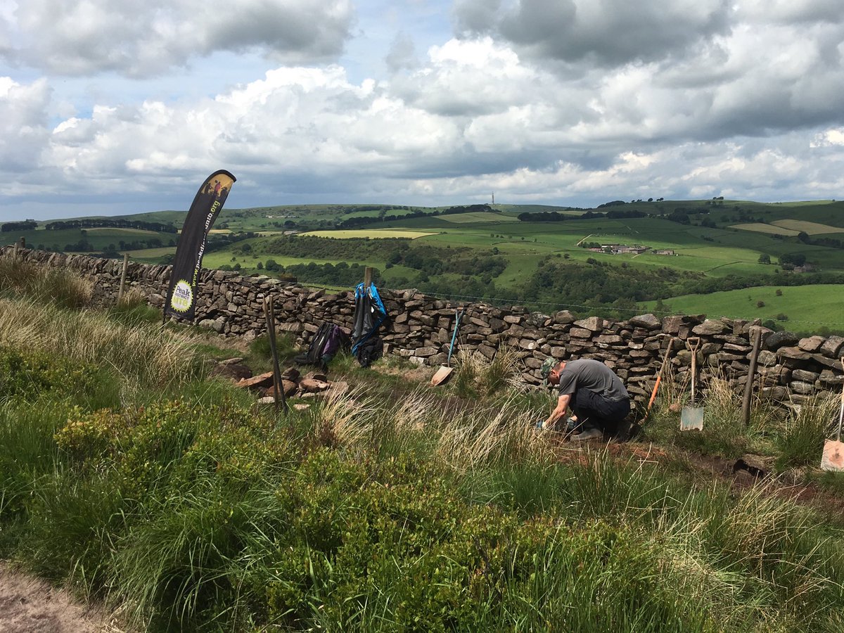 Building drains above Gradbach on the Roaches estate. #mtb #maintenance