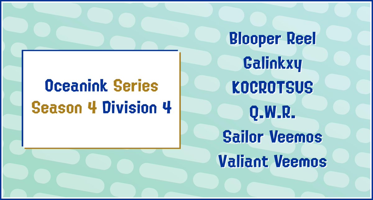 OceaninkSquids's tweet photo. Season 4 of the #OceaninkSeries officially starts tomorrow and - finally - we have divisions!! https://t.co/GxUhB15jJj