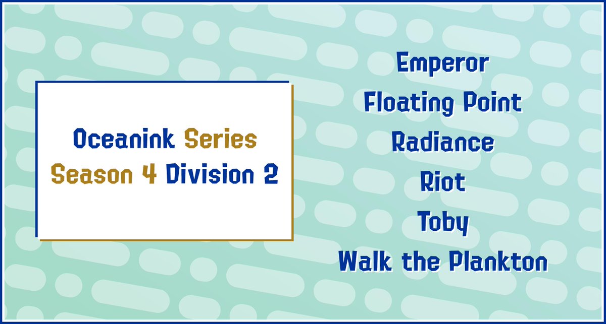 OceaninkSquids's tweet photo. Season 4 of the #OceaninkSeries officially starts tomorrow and - finally - we have divisions!! https://t.co/GxUhB15jJj