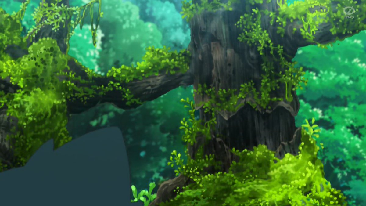 Kou Anipoke アニポケ 仲良くなったオー爺が現代では朽ちているのがサトシが気付いているのかいないのかわからない ことも含めて切ない 考えてみればククイとニャビーは世話になったオー爺とお別れしたわけで なんとなくムーランドを思い出した