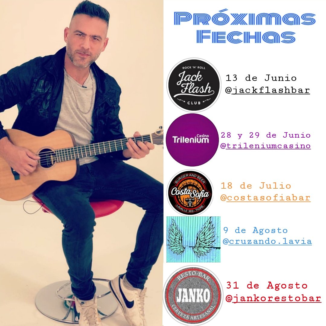 mandagarankari5's tweet photo. Próximas Fechas de shows de @brunolippimusic. Agendatelas a cuál vas? https://t.co/kKCAEvvDqu