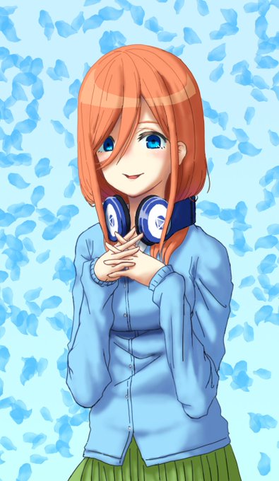 時々_Alias🍀fenrirさんがTwitterに投稿した中野三玖(五等分の花嫁)のイラスト。