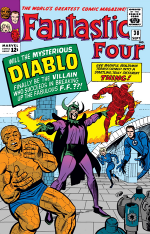 BaronDestructo's tweet photo. On #ThisDayInComics - 55 years ago, the immortal sorcerous alchemist known as Diablo escaped his century-long imprisonment and conquered Transylvania - only to be defeated by a vacationing FF (who shoulda just gone to Reno) in Fantastic Four #30. #ThisDayInSupervillainHistory https://t.co/fDawBKdO5u