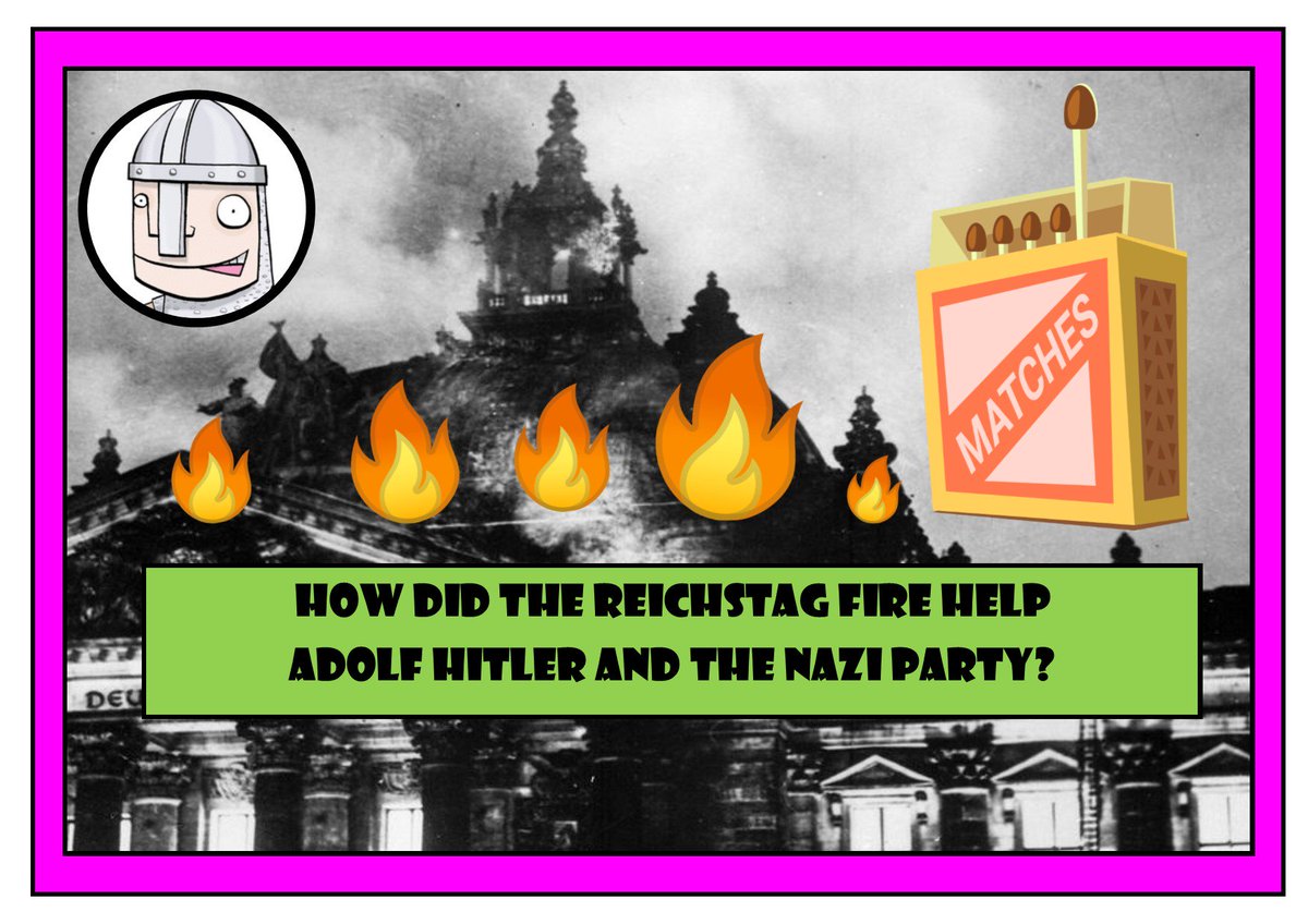 worcesterjonny's tweet photo. How did the Reichstag fire help Adolf Hitler and the Nazi Party? https://t.co/WP9QsrFA19 #GermanyRevision https://t.co/rbbIXlmXrE