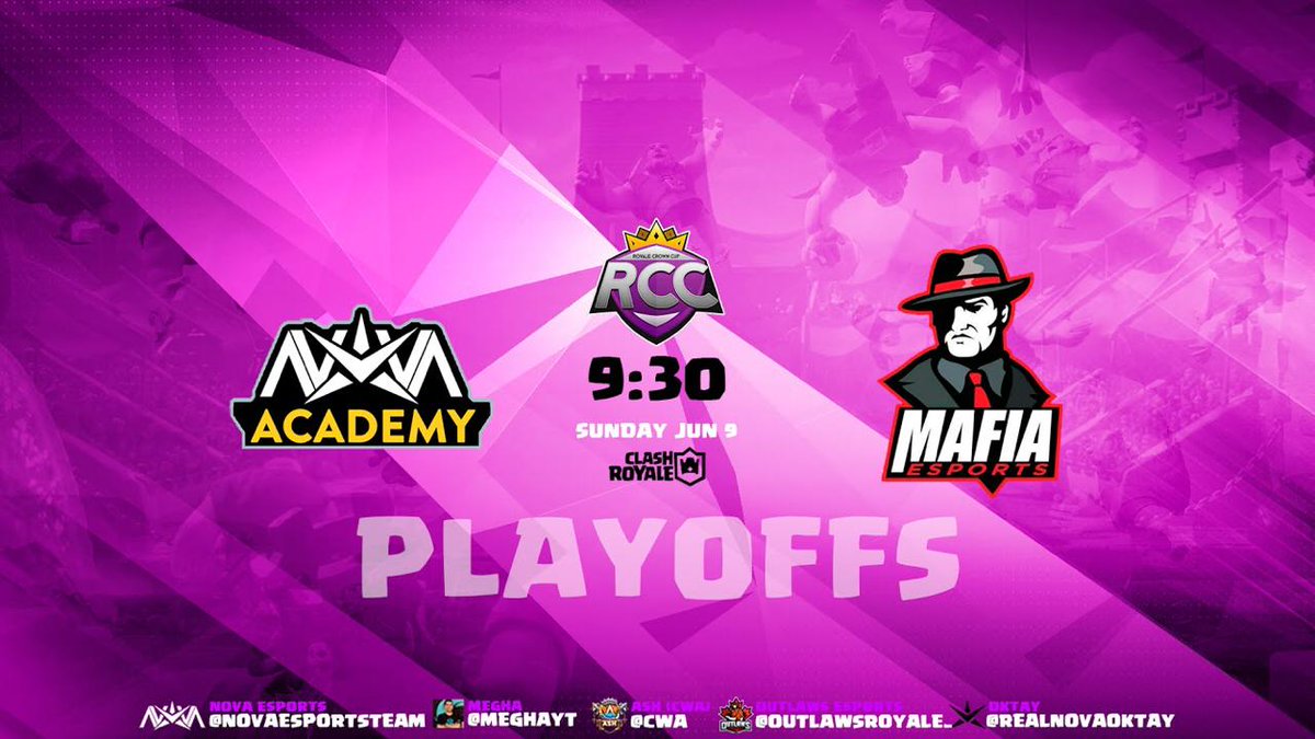 Go cheer on our Mafia eSports #ClashRoyale team in the <a href="/RoyaleCrownCup/">Royale Crown Cup</a> playoffs match against <a href="/NovaEsportsTeam/">Nova Esports</a> Academy
#GoMafia #Esports