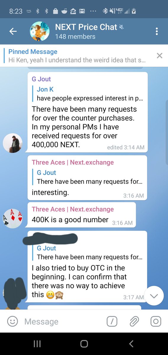 CryptoBrag's tweet photo. $NEXT team received over $280K USD in OTC offers recently at market price. No OTC has ever been given and with only ~ 4M circ supply those that want on board the #nexttrain need to do so the old fashioned way...buying and grinding on the order books. Says volumes about the team https://t.co/37uxWlO1X8