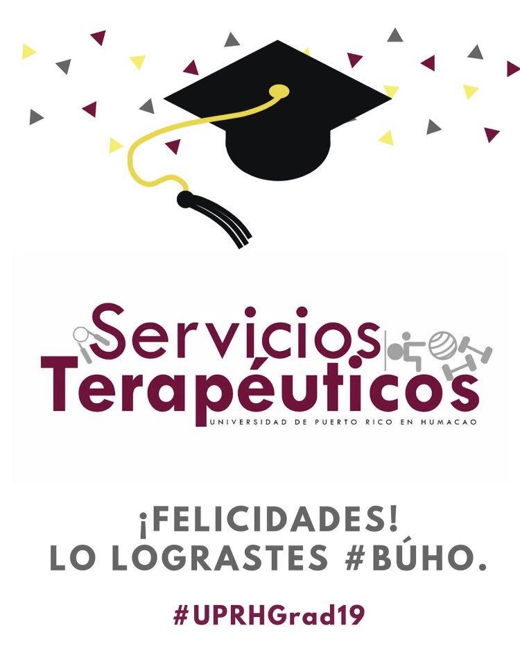STerapeuticos's tweet photo. #UPRHGrad19 | ¡Felicidades a nuestros graduandos de la clase 2019! #YoSoyBúho #OrgulloUPRH 🎓🦉 https://t.co/8rctyCidI2