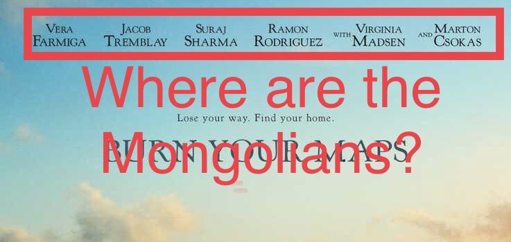 TS_Jenkins's tweet photo. Seriously, #BurnYourMaps? If you’re going to have a film featuring #Mongolia, why not shoot in country & have their people represented?
Filmed in Calgary, Canada.
Not a single cast member is from Mongolia. #Shameful
How do things like this keep happening? It’s 2019! https://t.co/656XyGF0Yu