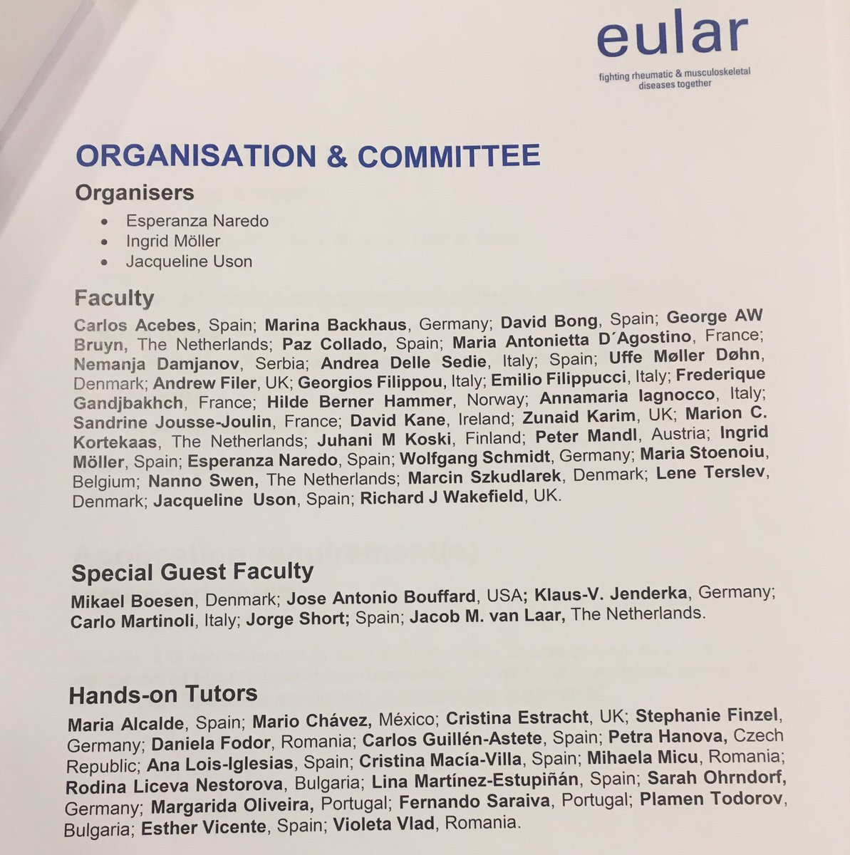 Feliz y honrada por poder ser tutora por segunda vez en mi ciudad en el curso de ecografía <a href="/eular_org/">EULAR</a> junto a grandes profesionales, algunos grandes amigos y otros mentores y maestros 😊 espero transmitir mi pasión por la ecografía #ecolovers #ecorules