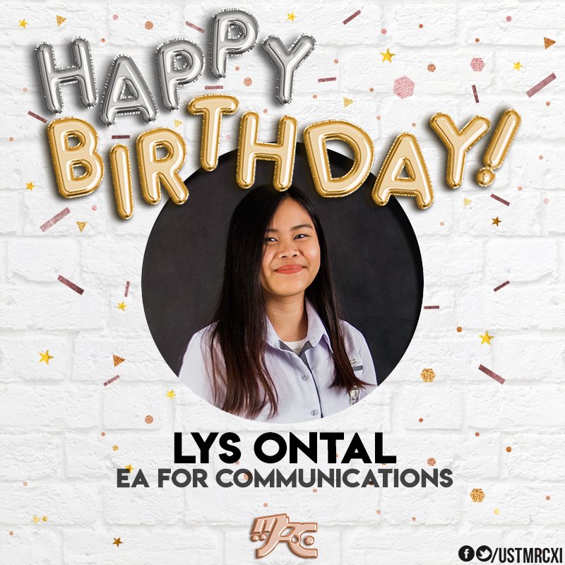 USTMRCXI's tweet photo. Before this day ends, we would like to greet one of our EAs for Communications, @lysontal, a happy birthday!

We wish you nothing but success, love, and happiness in life. May you continue to bring joy and inspiration to the people around you. Stay golden and sweet!

⭐️⭐️⭐️ https://t.co/uiicpgCKfU