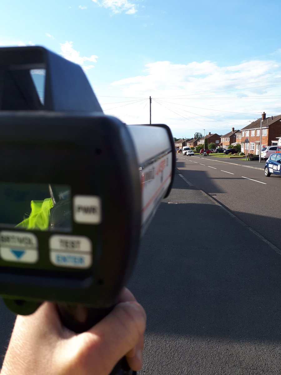 PC2465 carrying out speed enforcement on Wombridge Rd. 30 mph road. #communityConcerns