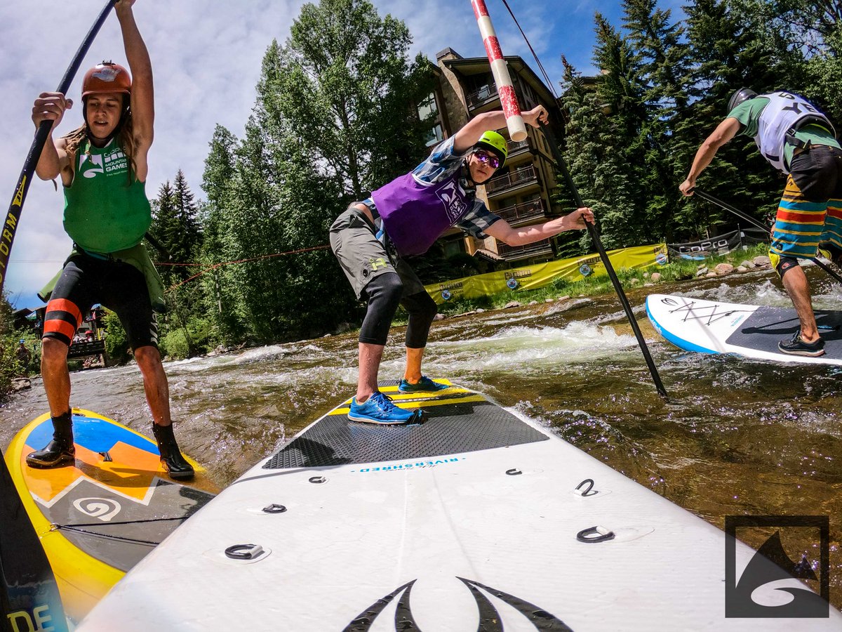 The @Yeti SUP Surf Cross is coming downstream! The finish line is at the I-Bridge in <a href="/LLBean/">L.L.Bean</a> Gear Town and it's gonna be rowdy!