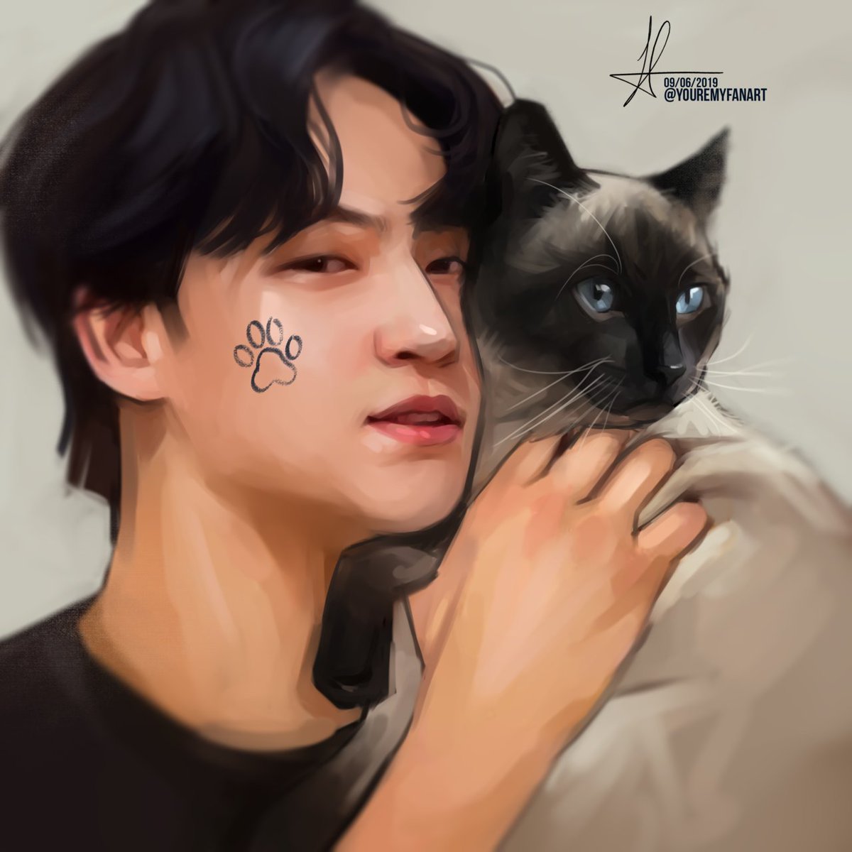 hansoeii's tweet photo. jaebeom's being the protective cat mama by not showing us pictures of his beautiful daughter so I gotta do the work here instead 😔✊

#got7 #got7fanart #갓세븐 https://t.co/yhl3ahBQs8