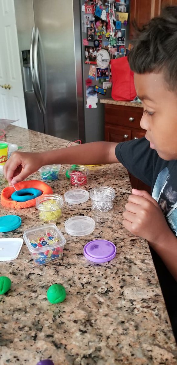 KidGINEER's tweet photo. It’s all about #playdough and #circuits! 💪🏽 Series circuit anyone? #stem #rockthecode #summerstem #kidgineer #science https://t.co/Bqx2cyDjHH