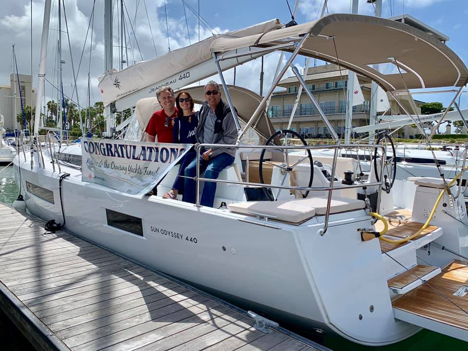 JeanneauAmerica's tweet photo. Congrats on the delivery of your Sun Odyssey 440 and welcome to the Jeanneau Family β€οΈ β΅
β’
β’
β’
πΈ @CruisingYachts #JeanneauOwners #JeanneauSail #SunOdyssey #SunOdyssey440 #SO440 #Jeanneau440 #440 #awardwinning #FamilySailing #Jeanneau #SanDiegoSailing https://t.co/fe3cgNDh5a