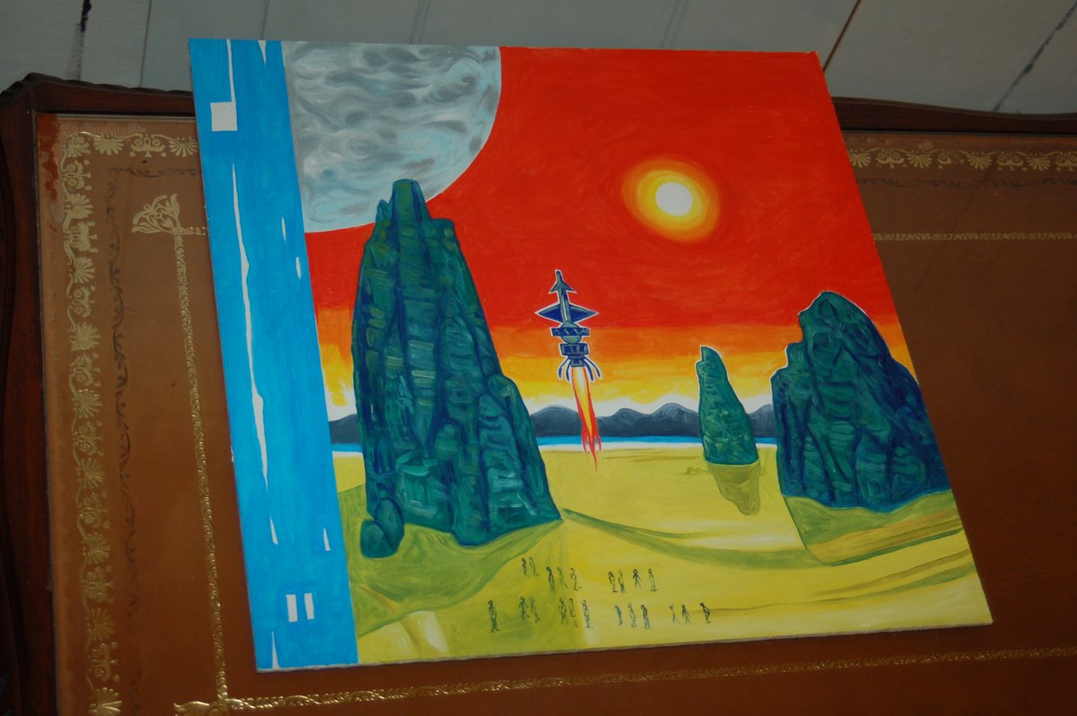 mrbattyart2's tweet photo. Some small paintings I've done over the last year or so, one inspired by an Eric Ravilious, an exercise piece I did over the course of the evening Channel 4 news, ones half finished on purpose because I didn't want to spoil the textured background, and one I reworked painted over https://t.co/YMSCZ8hx3J