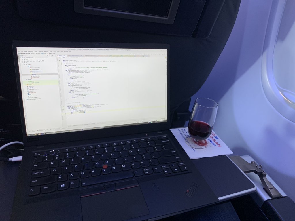 Hacking on a ZIO demo on my way to <a href="/scaladays/">Scala Days</a>