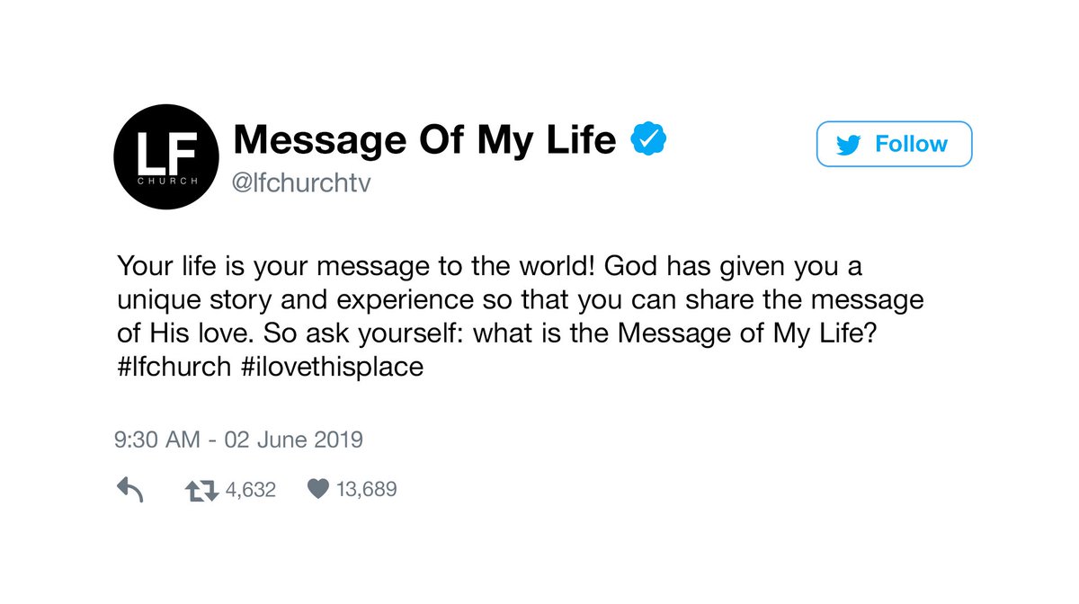 Message Of My Life continues today! Come worship with us this morning at any of our campuses! Times and locations are down below!

 - 9:30 &amp; 11:15am Southaven &amp; Olive Branch
 - 10am Hernando &amp; West

See you there!