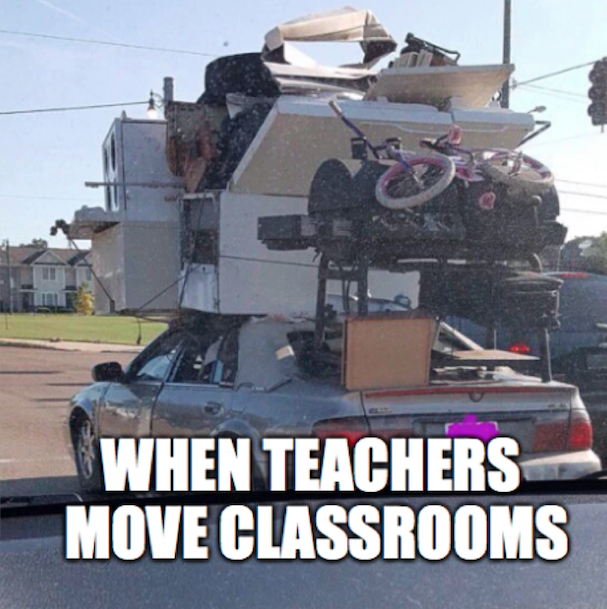 Instr_Resources's tweet photo. I'm moving 🚚 classrooms and this is what it feels like. Can anyone relate? #teacherlife #movingclassrooms #iteachmath https://t.co/I8NvBMcPFY