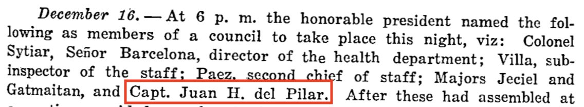 Dec. 16, 1899: Aguinaldo called for a council meeting and Juan was part of it. Interestingly, he didn’t seem to have an opinion of his own 