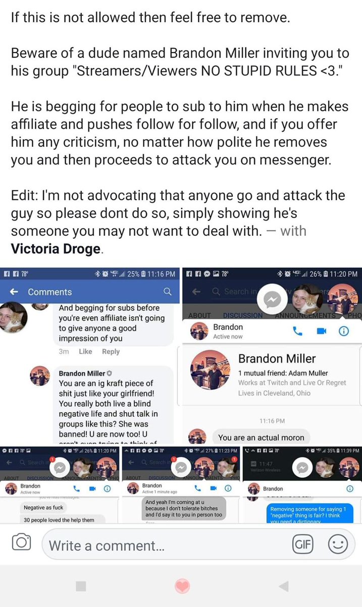 facebook.com/groups/1712765… … This is the dude getting pissy with me, seriously if you see this guy anywhere he's trash