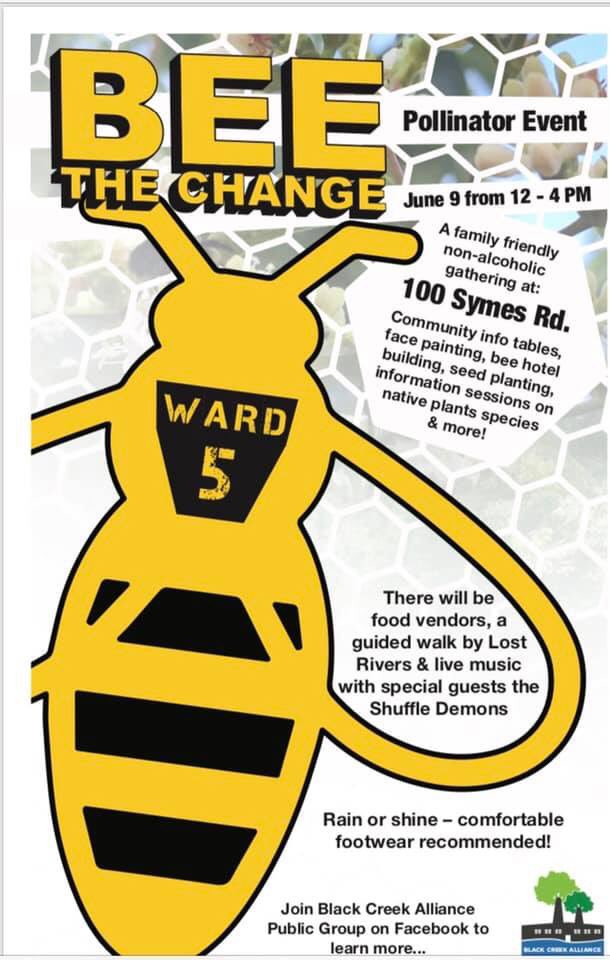 Happening today! Come on down! 12-4 at 100 Symes Rd. <a href="/Shacklands/">Shacklands Brewing</a> <a href="/RainhardBrewing/">Rainhard Brewing Company</a> <a href="/LostRiversTO/">Lost Rivers</a>  #ward5 #savethebees