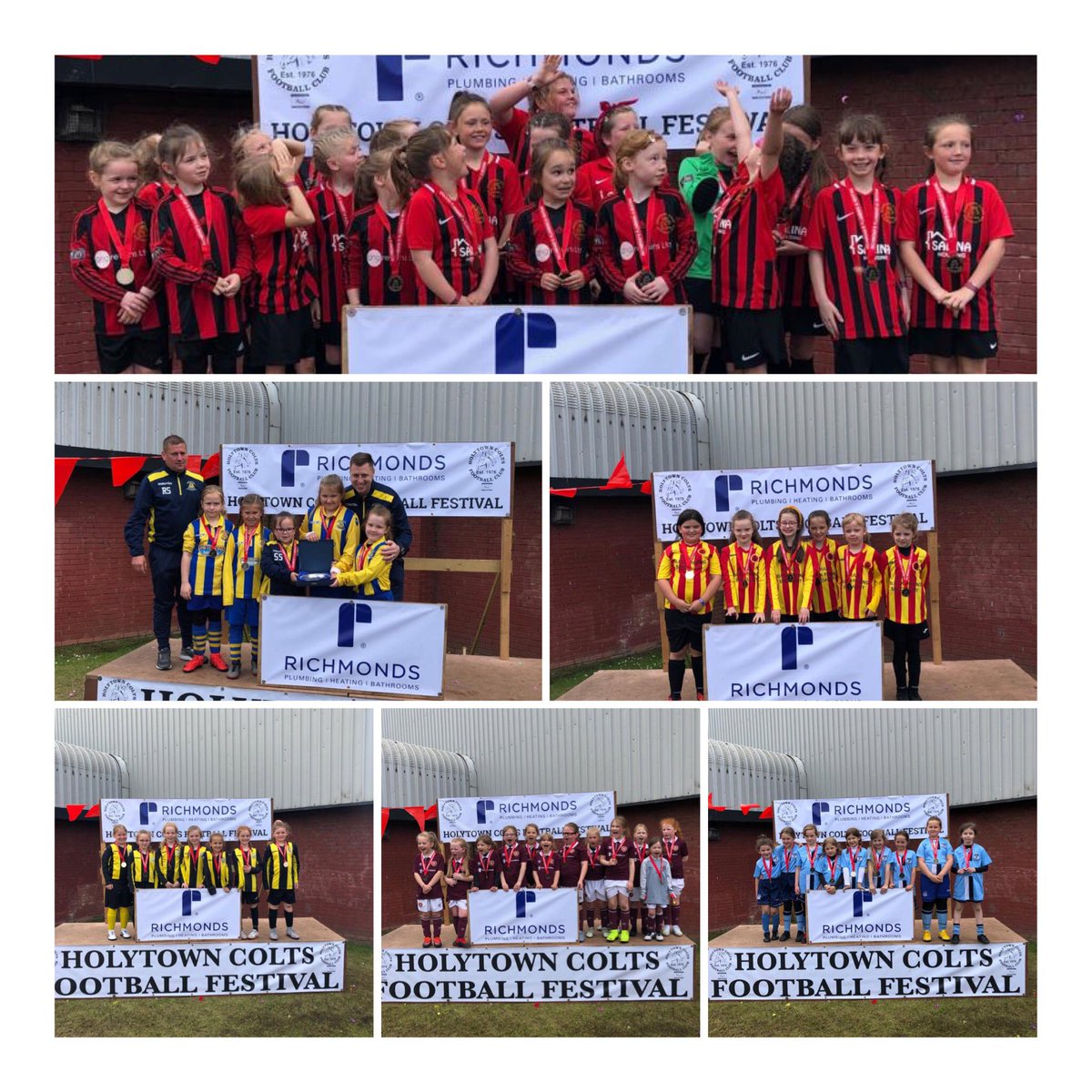 This morning seen u9s girls teams from different regions of the country showcase their skills in a fun environment..an absolute joy to watch these girls play ..<a href="/RichmondsPHM/">Richmonds Plumbing & Heating Merchants</a> medal worn proudly at the end .well done girls 👏👏