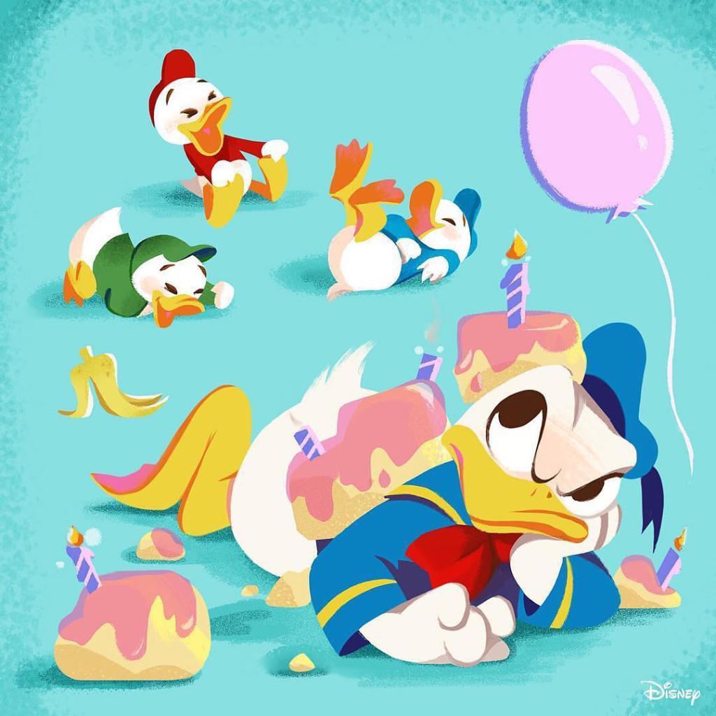 OhMyDisney's tweet photo. RT if you're quacking up over Donald Duck's birthday today! 🎉🎂 https://t.co/t7l2XF6tor