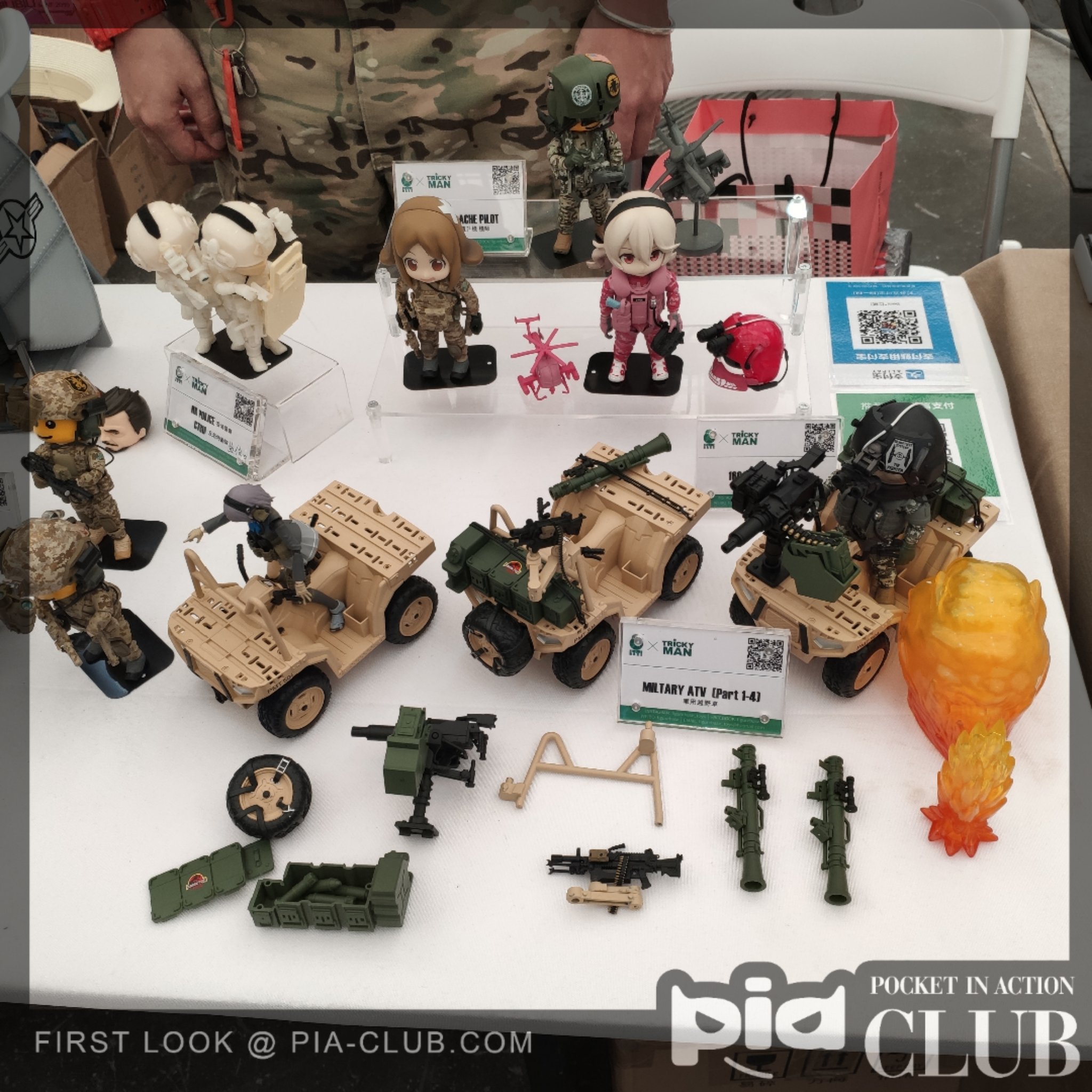 Pia Club Pia回顧展 Figurebase Wf Trickyman最新款兵人公布了 這次還新增傘兵場景和悍馬車以及軍火武器配件組都可對應1 12的可動人偶 兵人的頭雕可換裝口袋人以及黏土人一次購買三種滿足 Wf Piaclub 暗源