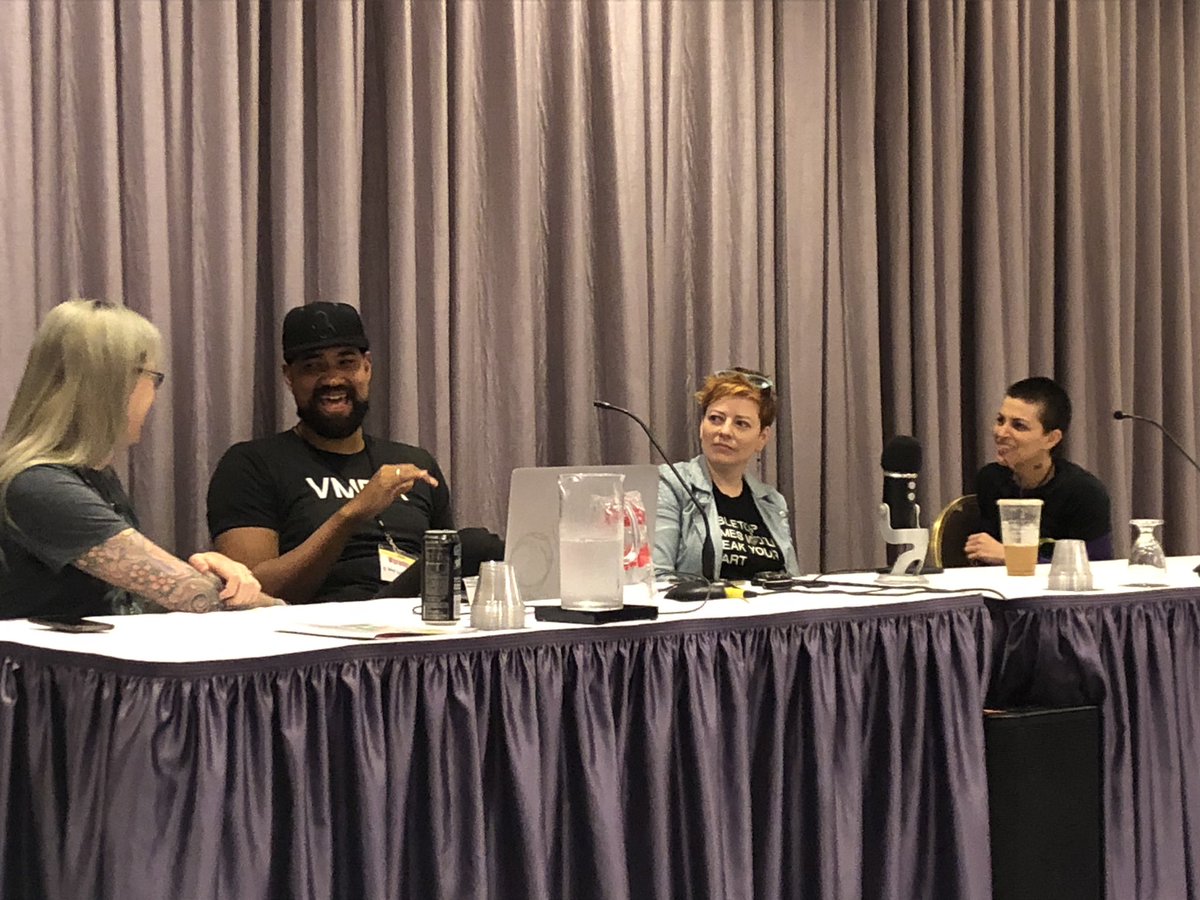 Getting to spend a few wonderful hours with <a href="/BDaveWalters/">Non-Ironically T.V.'s B. Dave Walters - EVERYWHERE</a> <a href="/ChaiKovsky/">Sam de Leve</a> and friends yesterday was great! #whedoncon2019 #theuncommontrust #dungeonsanddragons More pics coming!