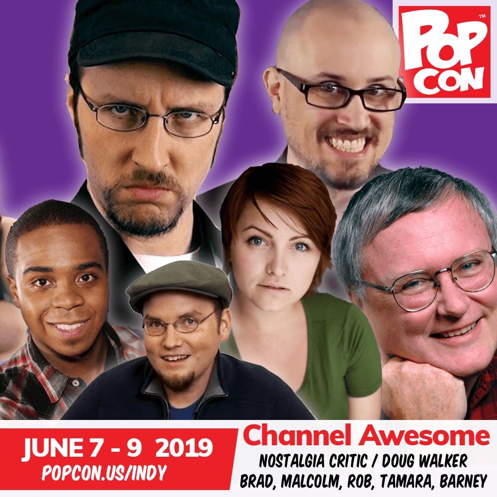 PopConNation's tweet photo. Panel Reminder: Channel Awesome will be taking over the main stage in Hall J 1:00! Don’t miss them! 

#PopCon #IndyPopCon #ChannelAwesome  #IndysLocalCon @ChannelAwesome https://t.co/6m7f06WpqP
