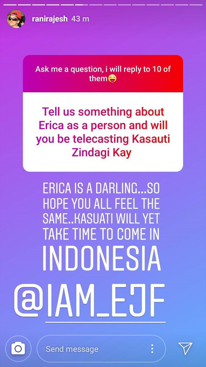 ejf_heartbeat's tweet photo. Will Be Waiting for the day when #KasautiiZindagiiKay will be on air on #Indonesia tv 😍❤ 

@IamEJF 🌟😘

#EricaFernandes #EjF #DevDanSona #Krpkab #PrernaSharmaBasu #PrernaSharma https://t.co/RspCk0epzB