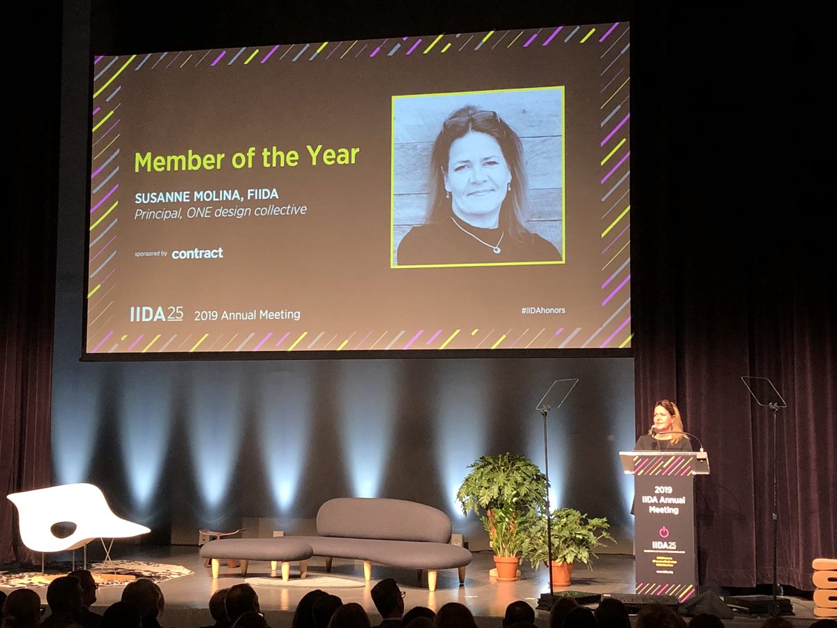 CDG_Inc's tweet photo. “Don’t be a bystander and complain, - get involved.” - Susanne Molina, FIDA Member of the year #IIDAhonors https://t.co/Ts0VyqfN2b