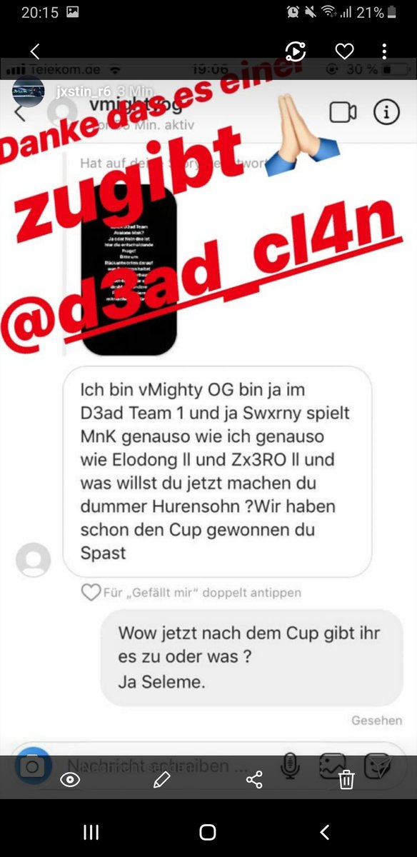 Traurig wenn man versucht mich zu #faken. Ich weiss nicht wer denkt das er mit dieser Aktion irgendwas bewirken möchte aber gut so soll es halt sein. § 187 Verleumdnung ist eine Straftat. Instagram wird informiert und der Sachverhalt auch. Die Daten gehen zur Polizei.