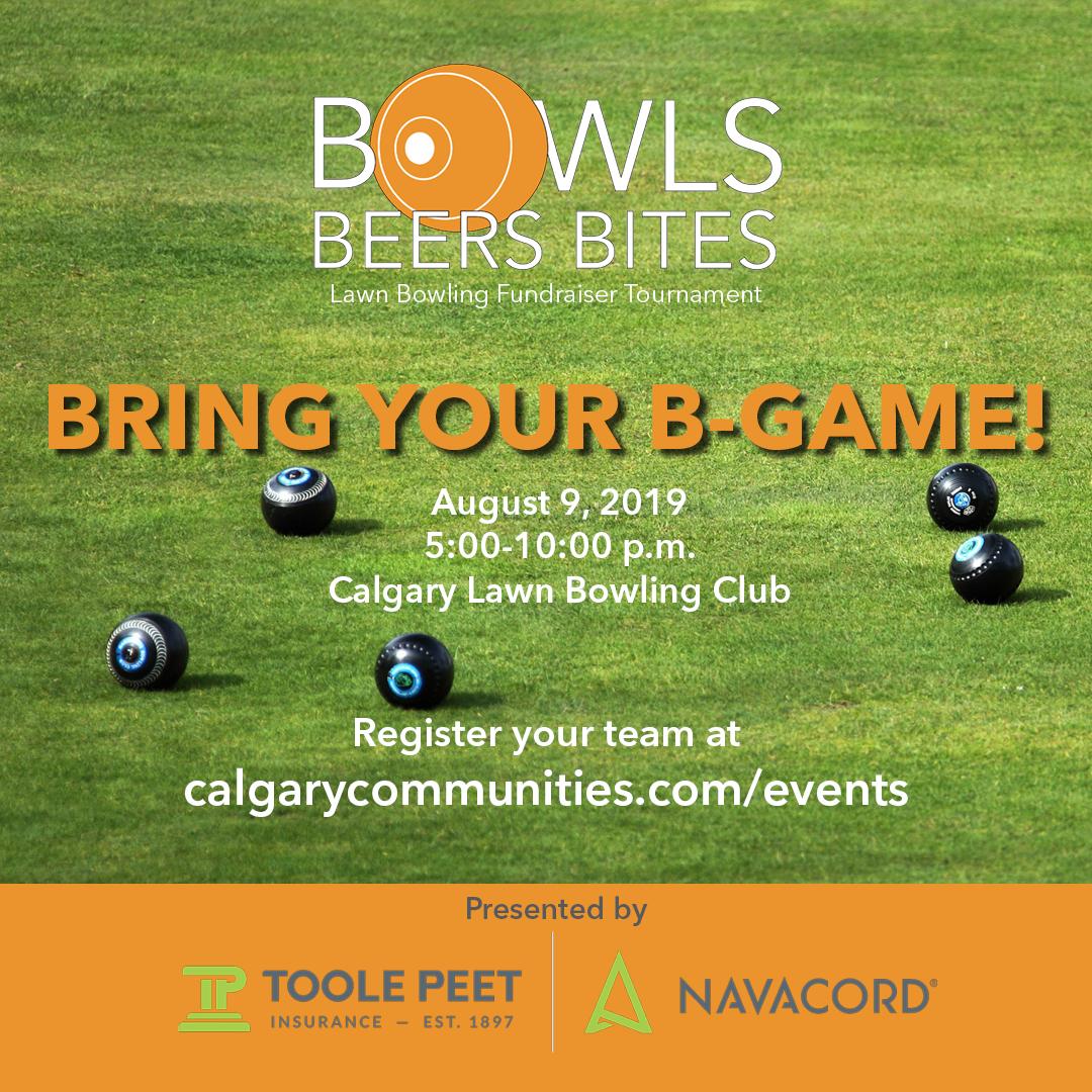 Bring your b-game on August 9 for our first annual #bowlsbeersbitesyyc lawn bowling tournament presented by <a href="/toolepeet/">Toole Peet Insurance</a>! Register your team at calgarycommunities.com/events/bowls-b…