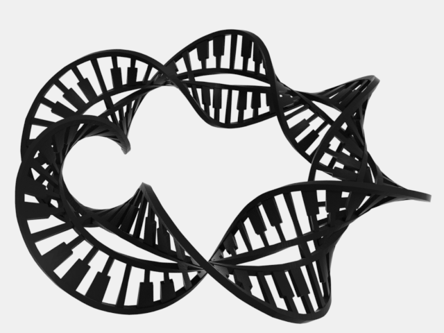 asahidari's tweet photo. Helicoid circle with piano keyboards, a combination of minimal surface and music instruments. 😁 
#helicoid #minimalsurface #piano #keyboard #3dmodeling #mathart
https://t.co/gL4qOucJE4 https://t.co/NcMZ5Ugzdb