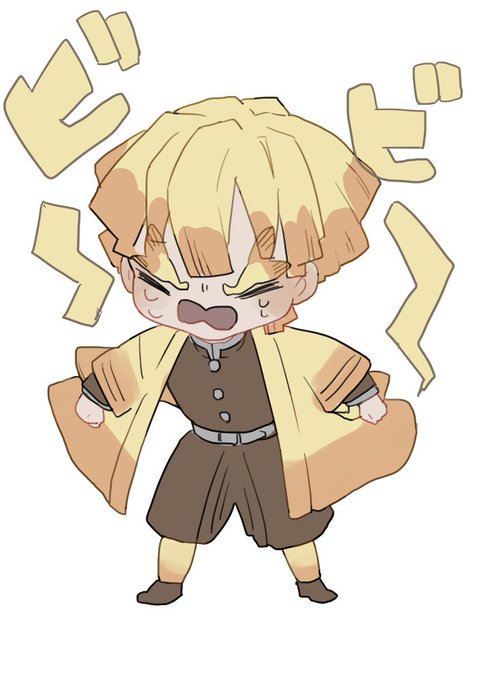 こぞめさんがTwitterに投稿した我妻善逸(鬼滅の刃)のイラスト。