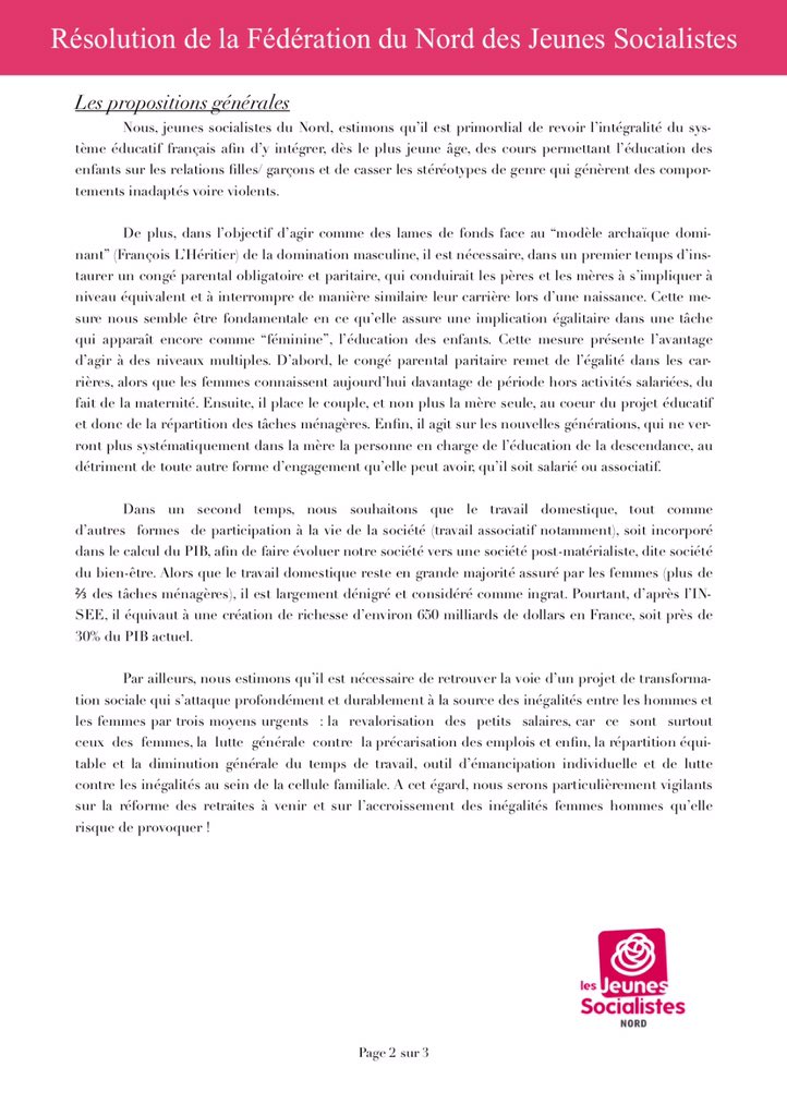 JeunesSocNord's tweet photo. Ce matin a été adoptée à l'unanimité notre résolution portée par @BaptisteMenard, notre animateur fédéral, au #CNMJS. Nous souhaitons lutter contre les discriminations que subissent les femmes, et contre le #féminicide, qui constitue un véritable drame national. https://t.co/xsN5PEqDav