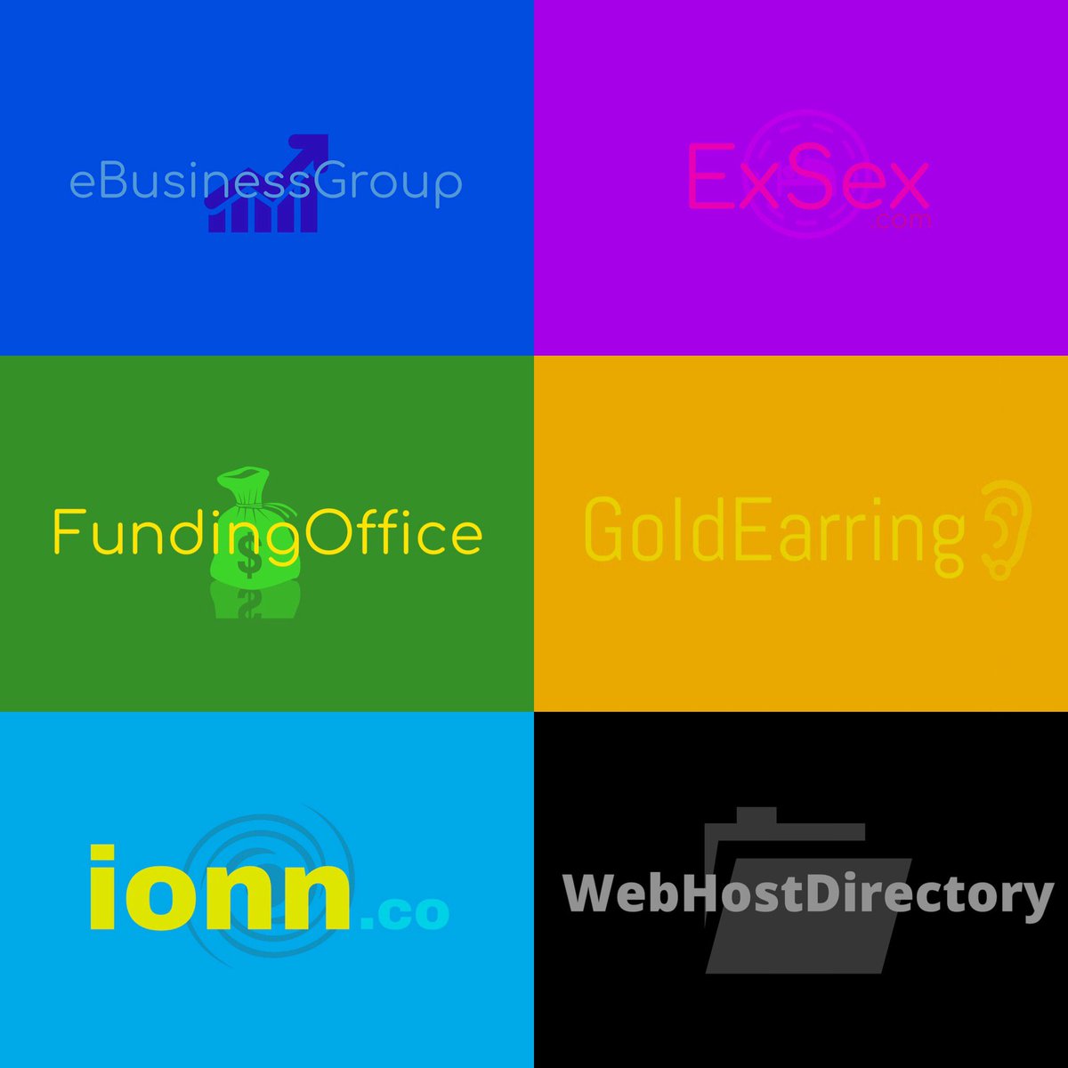 TheDomainLine's tweet photo. eBusinessGroup,com ExSex,com FundingOffice,com GoldEarring,com Ionn,co &amp; WebHostDirectory,com
See these &amp; many other #brandable #PremiumDomains at https://t.co/DtoI3vv4J8

#ebusinessgroup #exsex #fundingoffice #goldearring #ionn #webhostdirectory #com #co #domainline #startup https://t.co/ce6D3ekdTQ