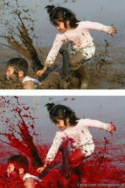 Lumpur pun bisa berubah menjadi darah dan menjadi Hoax