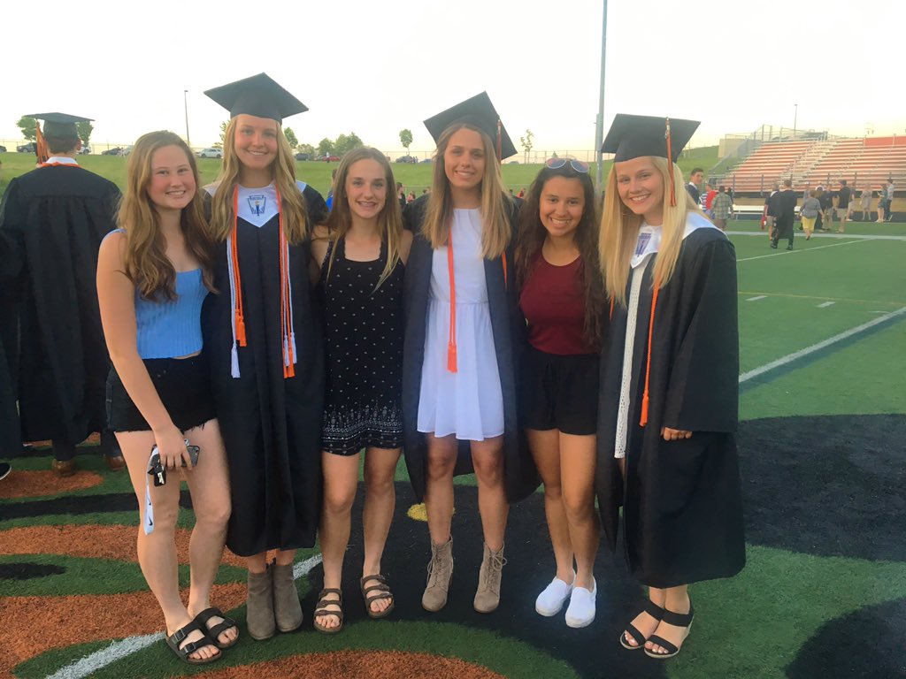 FarmingtonGLAX's tweet image. Congrats to our 3 seniors for graduating on Friday!  Pretty cool experience to have the ceremony on our home game turf and stand with each other on the tiger paw for one last time.  We love you and wish you the best in your future endeavors 🧡🖤 #alwaysatiger