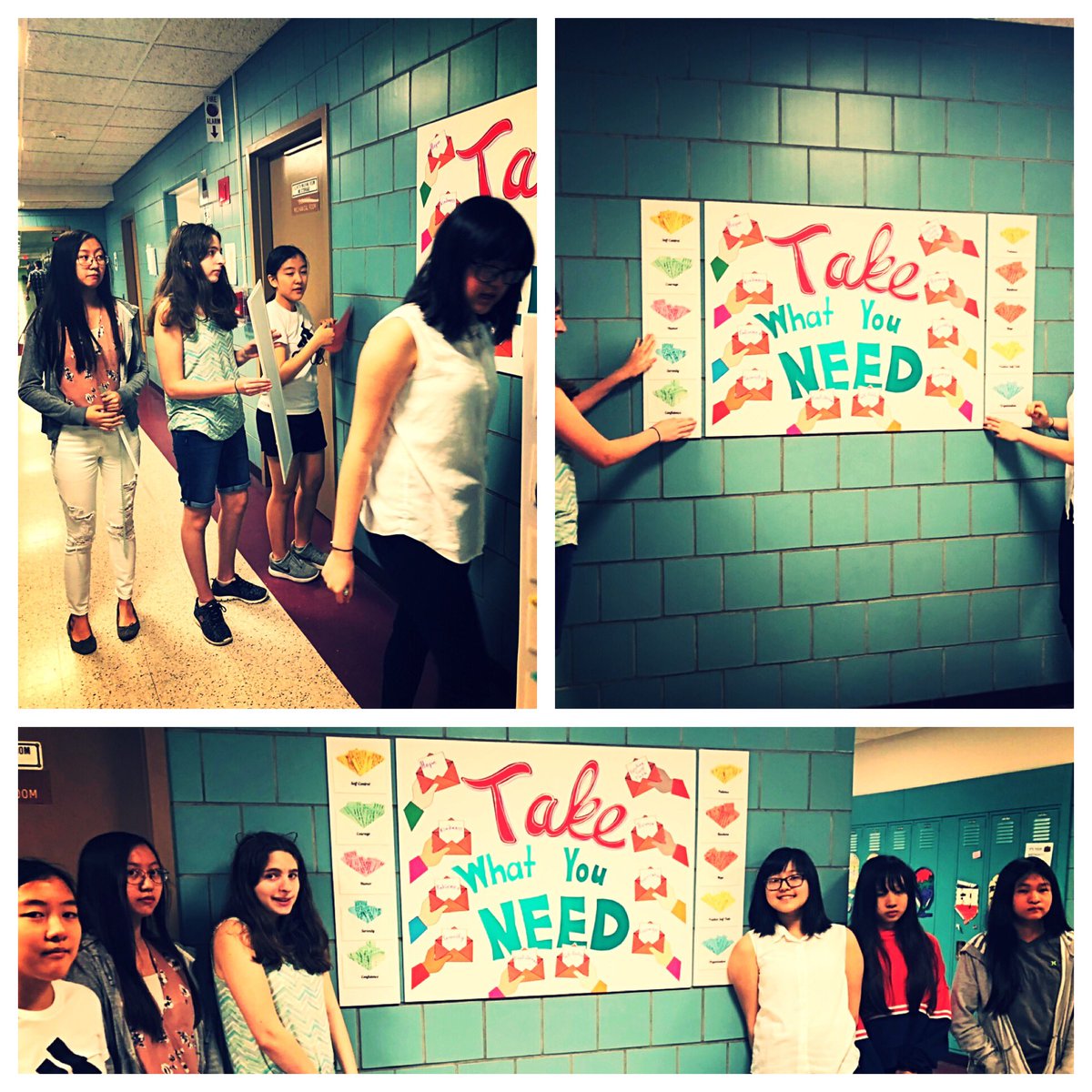 Culminating project for 8th grade girls leadership group! Take what you need board! Supplying positive thoughts and quotes to classmates!  <a href="/donald_gately/">Donald Gately Ed.D.</a> @JerichoUFSD <a href="/kerrischmitt/">kerri schmitt</a>