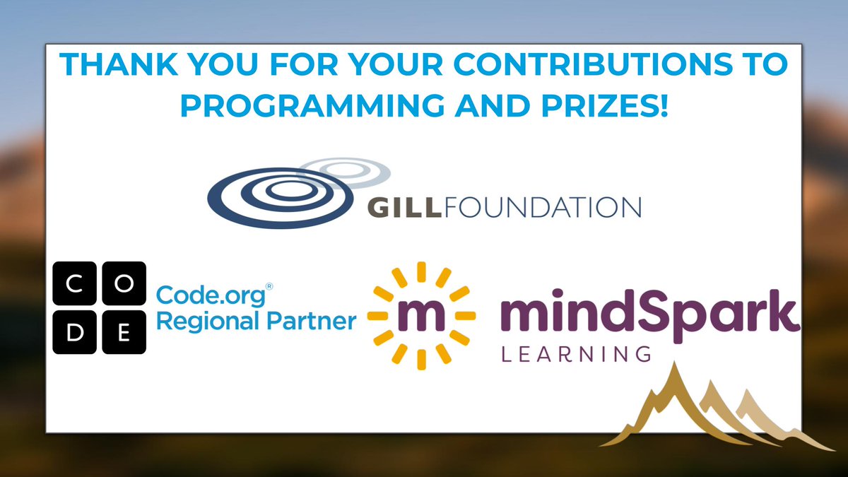 Thank you to our partners <a href="/codeorg/">Code.org</a> @GillFoundation &amp; @mymindSpark to your contributions to #InnEdCO19! We are so grateful for you support of the learning of CO Educators, and we are proud to have you here with us!