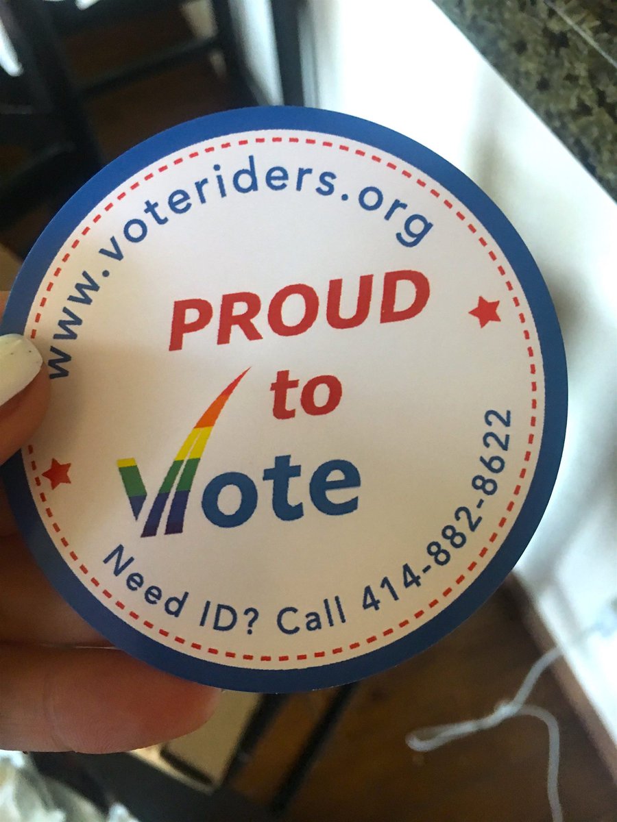 VoteRiders's tweet image. Headed to the #MilwaukeePride Parade today? Say hello to Anita, VoteRiders #Wisconsin Coordinator - ask her ANYTHING about voter ID in Wisconsin, she’s an expert!