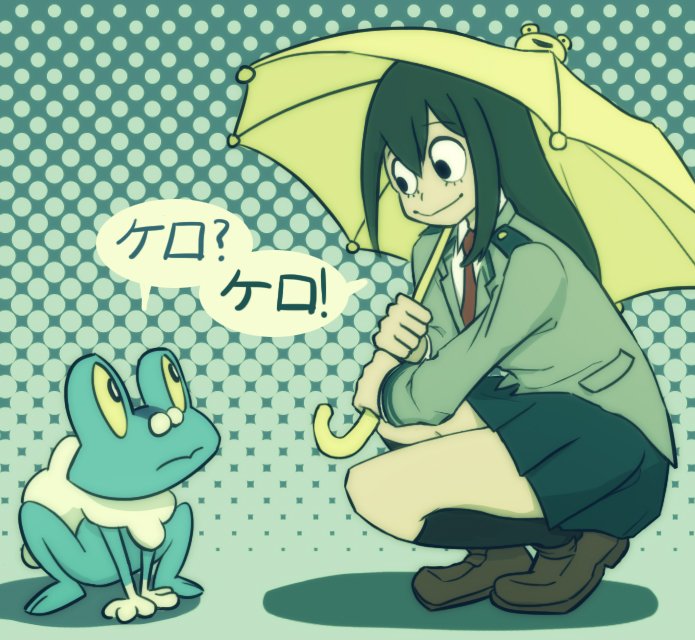 bnha x new pokemon (plus frog) 