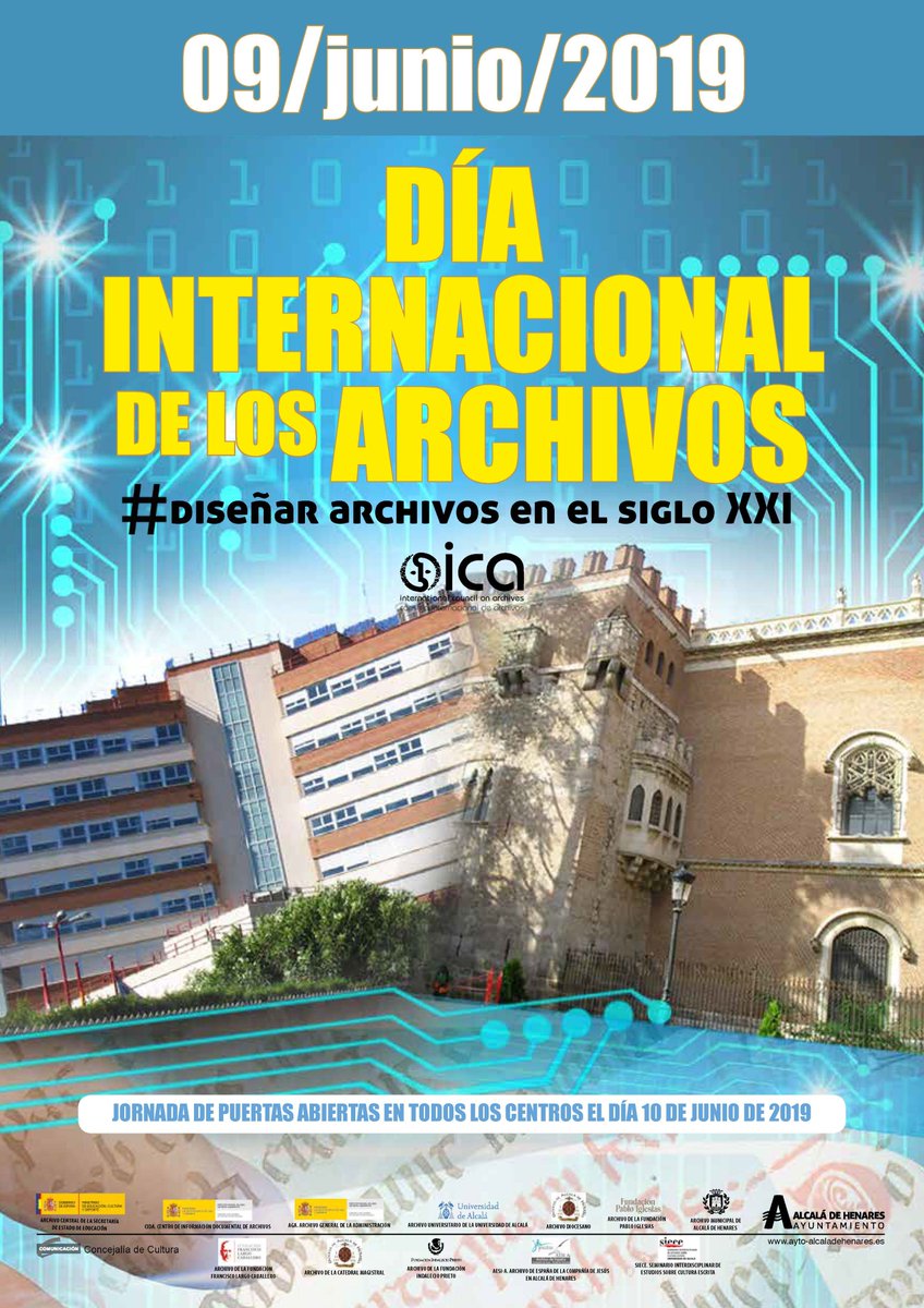 ArchivosEst's tweet photo. ¡Ven #mañana #lunes a celebrar el Día de los Archivos alcalaínos #IAD2019 #DIA2019 #IAW2019!
🗓️#10dejunio
⏰9:30-11:30 Visita conjunta #AGA50 #CIDA40 y Archivo Central @educaciongob
¡y otros 7 #ArchivosAbiertos en #AlcaladeHenares!
+Info en programa 👉https://t.co/MGnB123muD https://t.co/72bzMKMT0s