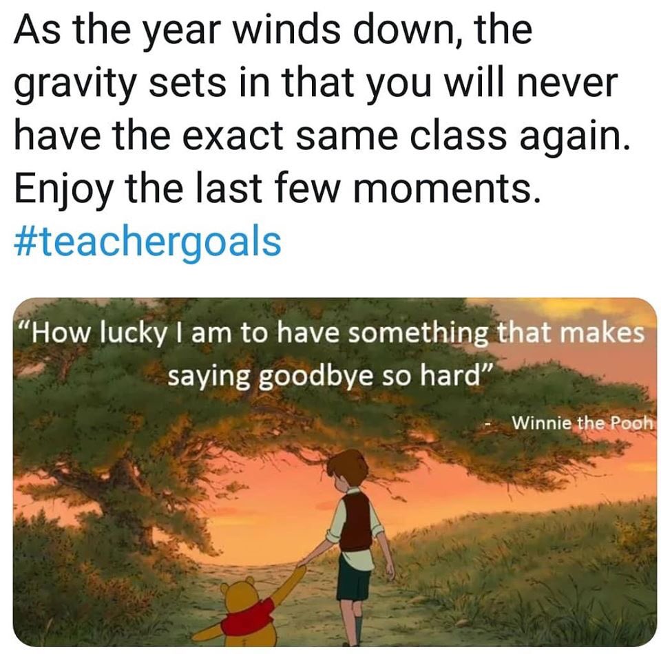 MissHopkinsA's tweet photo. Saw this post earlier on and it felt very relevant... i can’t believe that this is my last week on the PGCE course at @ITEcardiffmet. I have been blessed with both my placement schools this year and i’m going to enjoy my last few days with my current school/class this week💕 https://t.co/xumbpmIHVj